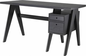 Birou design vintage LUX Jullien, negru 114742 HZ