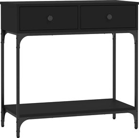 vidaXL Masă consolă, negru, 75x34,5x75 cm, lemn prelucrat