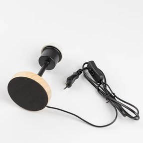 Brilagi - Lampă de masă BOBO WOOD 1xE27/25W/230V stejar/negru/alb/verde/junglă