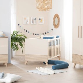 Pătuț bej cu înălțime reglabilă 70x140 cm Sidney – Roba