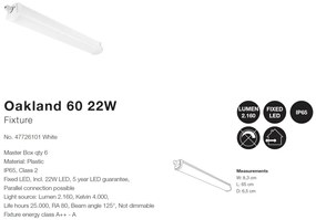 Aplica LED slim design liniar IP65 Oakland 60 22W 47726101 NL