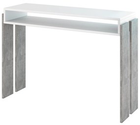 Măsuță consolă Ramea (Alb + piatră). 1055239