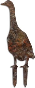 Decoratiune gradina GOOSE A-04, maro, metal, 26x50 cm