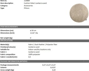 Perna decorativa LUX Palla S, canberra sand 114869 HZ