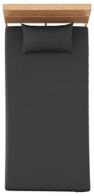 Cearsafuri de pat,negru, 2 buc.,lana de poliester, 100x200 cm 2, Negru, 100 x 200 cm