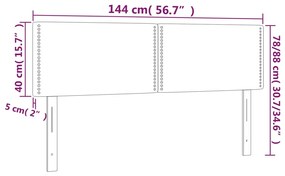 Tablii de pat, 2 buc., gri inchis, 72x5x78 88 cm, textil 2, Morke gra, 144 x 5 x 78 88 cm
