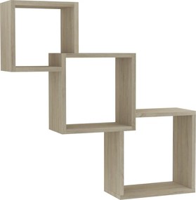 vidaXL Rafturi de perete, cub, stejar sonoma, 68x15x68 cm, PAL