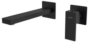 Baterie de lavoar pentru instalare ascunsă Sapho CUBEMIX negru mat