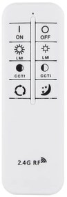 Lustra suspendata cu telecomanda design modern Mucky crom 50cm