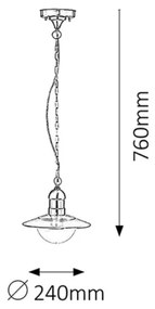 Rabalux 8764 - Corp de iluminat exterior OSLO 1xE27/60W