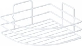 Etajera colt pentru baie Metalife DB-715, 18x18x8 cm, Metal, Alb