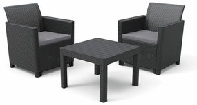 Set mobilier de grădină Claire Balcony cu masă Orlando, grafit