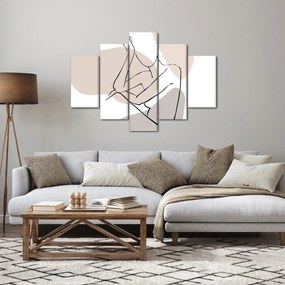 Tablou - Femeie corp linie de artă N⁰1 (150x105 cm)