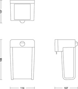 Philips SHROUD LED/2,3W/3,7V IP44 Lampa solară de perete cu senzor