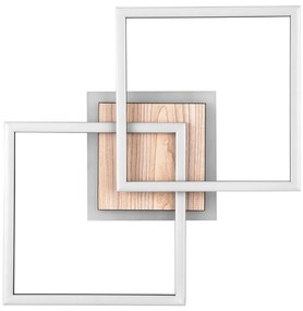 Plafonieră neagră-maro LED cu intensitate reglabilă 28x57 cm Giro – Trio