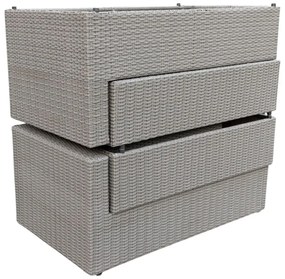 Set mobilier de grădină gri din ratan artificial pentru 4 persoane Drammen - Bonami Selection