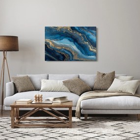 Tablou - Abstracție marmură albastră (90x60 cm)