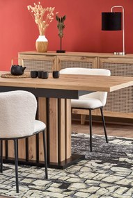 Set masa extensibila Lamello L130-180 cm + 4 scaune K518 crem