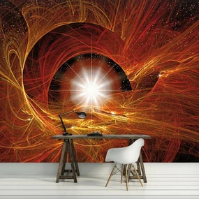 Fototapet - Abstract auriu Supernova (254x184 cm), în 8 de alte dimensiuni noi
