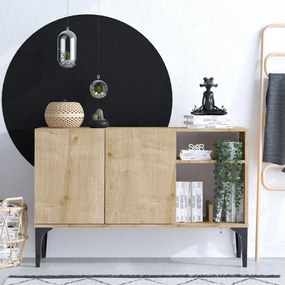 Dulap Octavia (Stejar safir + Negru). 1073171