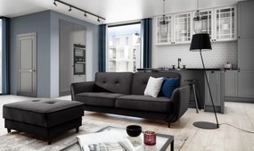 Canapea tapitata, extensibila, cu spatiu pentru depozitare, 220x83x90 cm, Bellis 02, Eltap (Culoare: Cafeniu / Monolith 09)