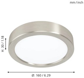 Eglo 99228 - Plafonieră LED FUEVA 5 LED/10,5W/230V