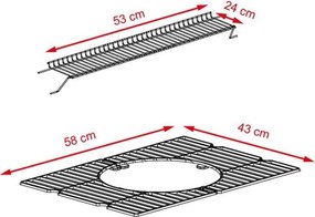 Grătar multifuncțional BBQ Avenberg GENIUS+grătar din fontă+plită+piatră pentru pizza