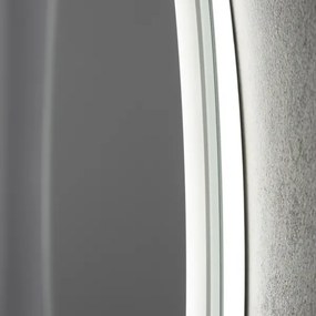 Brilagi-LED Oglindă AVA ECO LED, cu dimmer, cu sticlă fumurie, cu încălzire anti-aburire și iluminare integrată, LED 11,5W/230V Ø60 cm IP44