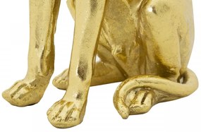 Sculptura caine auriu din polirasina, 20x12,5x33 cm, Crowned Dog Mauro Ferretti