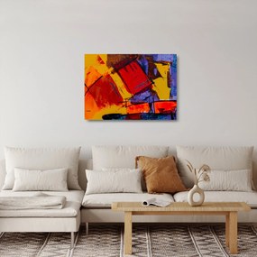 Tablou pe sticlă cu abstracție (70x50 cm)