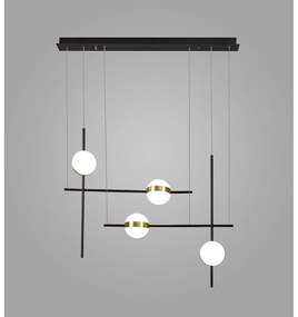 Lustra LED design Art Deco cu 4 surse de lumina Cuba