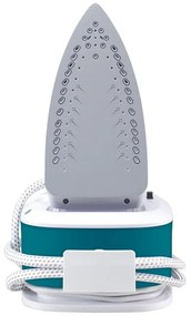 Fier de calcat Beper P204CAL200, 2250W, Placa ceramica, Termostat, Filtru, Ciclu continuu, Alb/albastru-verde