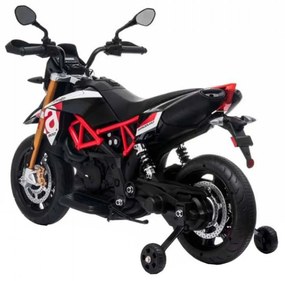 Motocicleta Electrica cu Acumulator Pentru Copii NOVOKIDS™ Aprilia Enduro Moto , 3-7 ani, Max 25 kg, Cu Sunete si Lumini frontale, MP3 USB, Suspensie