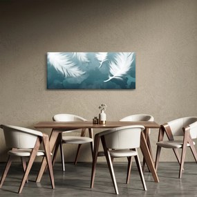 Tablou - Pene albe (120x50 cm)