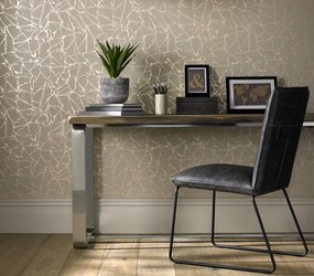 Tapet Glaze, Coral Copper Luxury Geometric, 1838 Wallcoverings, 5.3mp / rola