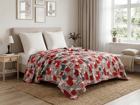 Cuvertura de pat WINTER COTTAGE, gri Dimensiune: 220 x 240 cm