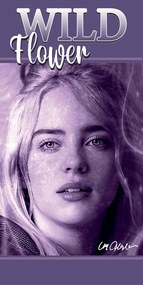 Billie Eilish Wild Flower prosop de baie, prosop de plajă 70x140cm