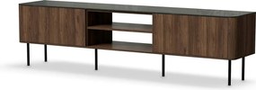 Comoda TV SOLANO, nuc/negru, PAL laminat, 200x40x55 cm