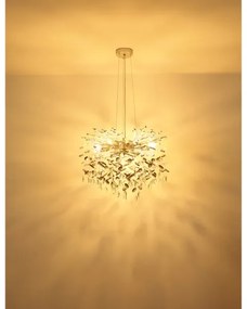 Globo 64138H1S - Candelabru suspendat pe cablu QUEENA, 8xE14/40W/230V, argintiu