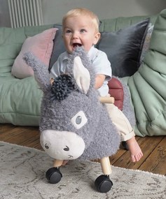 Little Bird Told Me - Magarusul Bojangles Ride On Animal Toy, pentru copii de peste 1 an, Cadru robust din lemn, Scaun captusit