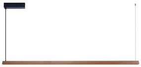 Immax NEO 07305L - Lustră LED dimabilă pe cablu MADEIRA, 44W/230V, Wi-Fi Tuya, 202 cm, stejar