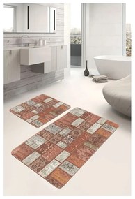 Covorașe de baie maro 2 buc. din catifea 60x100 cm – Mila Home