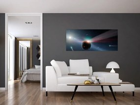 Tablou cu planetă mică (120x50 cm)