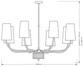 Candelabru 8 brate elegant design modern Pesaro