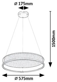Lustră LED pe cablu Rabalux 72032 FARENZO LED/40W/230V 3000/4000K