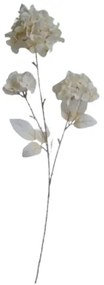 Floare artificială Hortensie cu sclipici crem, 85cm