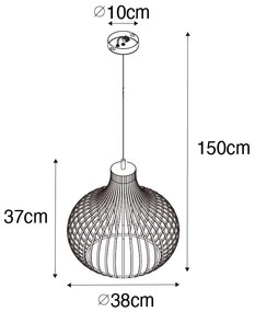 Lampă modernă cu pandantiv maro 38 cm - Saffira