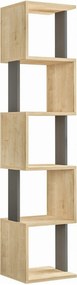 Biblioteca PIRI, stejar sonoma/gri antracit, PAL melaminat, 35x30x161