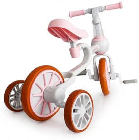 Bicicletă pentru copii roz Ecotoys 4in1