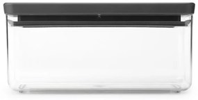 Cutie de depozitare Brabantia Tasty+ Stackable 1008873, 1,5 L, Sigiliu din silicon, Fara BPA, Gri inchis
